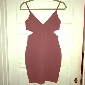 Mauve bodycon mini dress